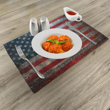 US Flag Plate Place Mats