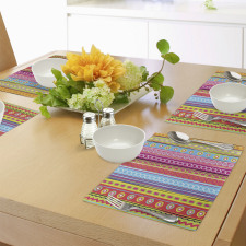 90's Retro Art Ethnic Place Mats