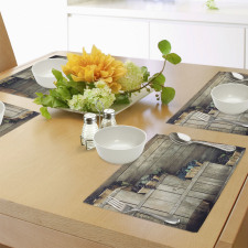 Wooden Ivy Florals Place Mats