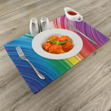 Psychedelic Stripes Place Mats