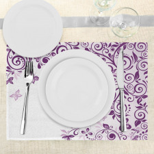 Lilium Floral Branch Place Mats