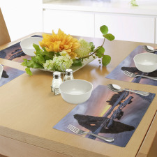 Sunset Sea Stacks Beach Place Mats