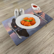 Sunset Sea Stacks Beach Place Mats