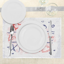 Xoxo Game with Lips Place Mats