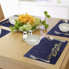 Romantic Royal Leaves Place Mats