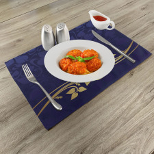 Romantic Royal Leaves Place Mats