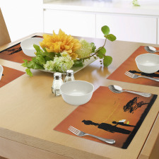 Child and Mother in Desert Place Mats