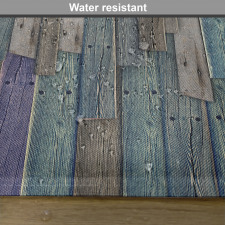 Blue Grey Planks Grunge Place Mats