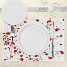 Splashes of Blood Scary Place Mats