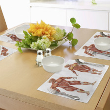 Male Human Body Place Mats