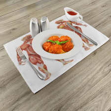 Male Human Body Place Mats