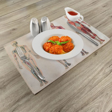 Anatomy Human Body Place Mats