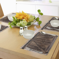 Wooden Barn Door Image Place Mats