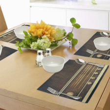 Retro 60s Music Style Place Mats