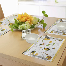 Bees Daisies Chamomile Place Mats