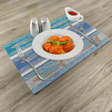 Marine Style Pattern Place Mats