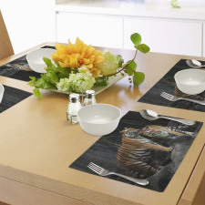 Tiger Couple in Jungle Place Mats