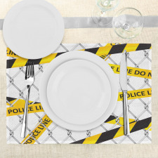 Crime Scene Bands Place Mats