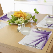 Purple Ombre Lotus Art Place Mats