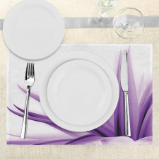 Purple Ombre Lotus Art Place Mats