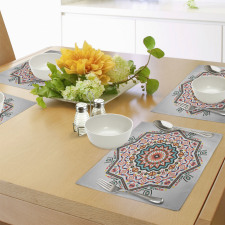 Abstract Sun Aztec Style Place Mats