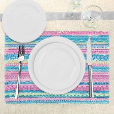 Watercolor Aztec Stripes Place Mats