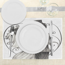 Skeleton Marriage Place Mats