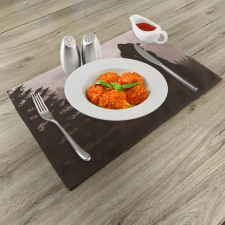 Wild Bear Night Jungle Place Mats