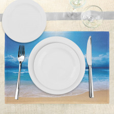 Cloudy Sky in Sea Summer Place Mats