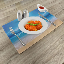 Cloudy Sky in Sea Summer Place Mats