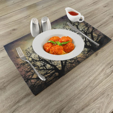 Grunge Branches Twilight Place Mats