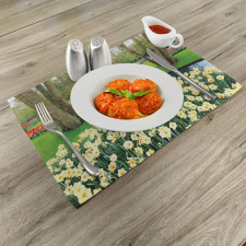 Flower Garden Grass Park Place Mats