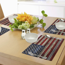 Wood Planks Flag Place Mats