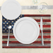 Wood Planks Flag Place Mats