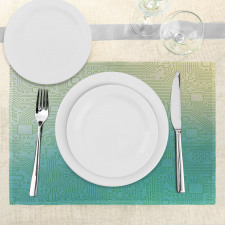 Tech Vector Pattern Place Mats