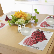 Future Modern Heart Place Mats