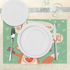 Fox Humor Romance Place Mats