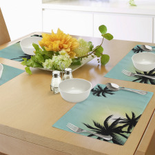 Hawaiian Miami Beach Sun Place Mats