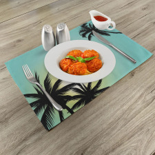 Hawaiian Miami Beach Sun Place Mats