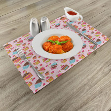 Kitchen Cupcakes Muffins Place Mats