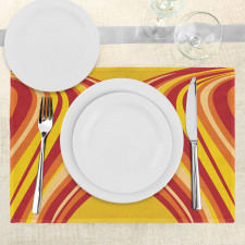 Wavy Stripes Abstract Place Mats