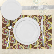 Vintage Colorful Rounds Place Mats