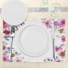 Romantic Blossom Flowers Place Mats