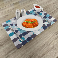 Retro Circles Squares Place Mats