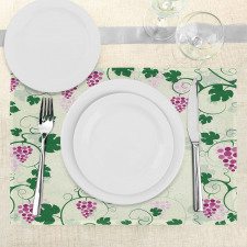 Grape Vines Fruit Garden Place Mats