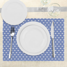 White Classic Polka Dots Place Mats