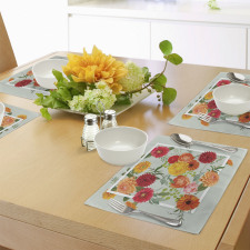 Floral Flower Leaf Place Mats