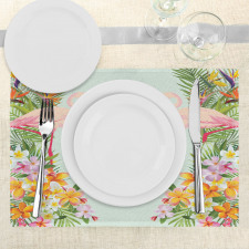 Tropic Flowers Animals Place Mats