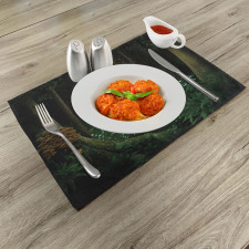 Surreal Forest House Place Mats