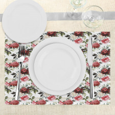 Watercolor Pink Roses Place Mats